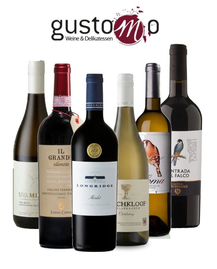 Rot / Weiß - Wein Paket kräftig und vollmundig (6 Flaschen)