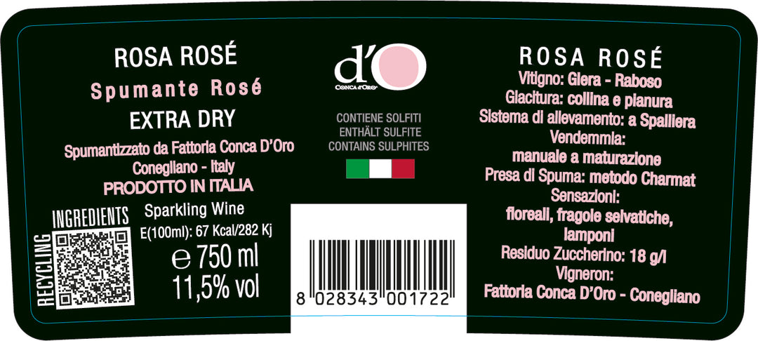 Conca d´Oro Spumante Rosa Rosé Extra Dry