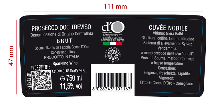 Conca d´Oro Prosecco Spumante Nobile Brut DOC
