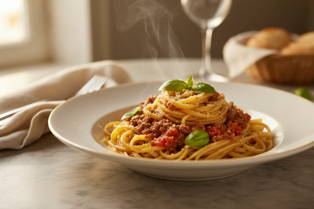 Tagliatelle di Campofilone mit Bolognese-Ragù