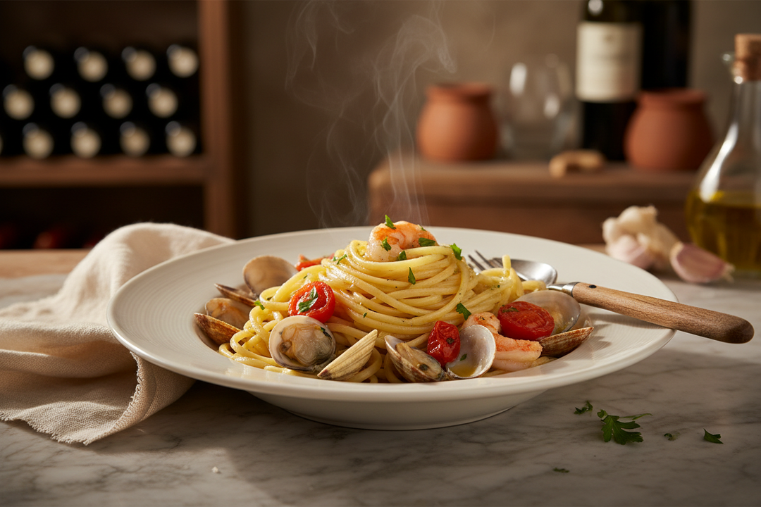 Linguine di Campofilone mit Meeresfrüchten
