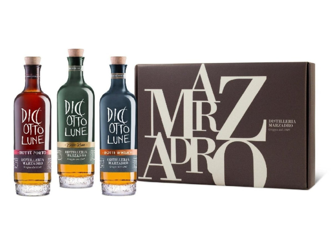 Distilleria Marzadro Collezione Riserva im Geschenkset 3 x 0,2L Grappa