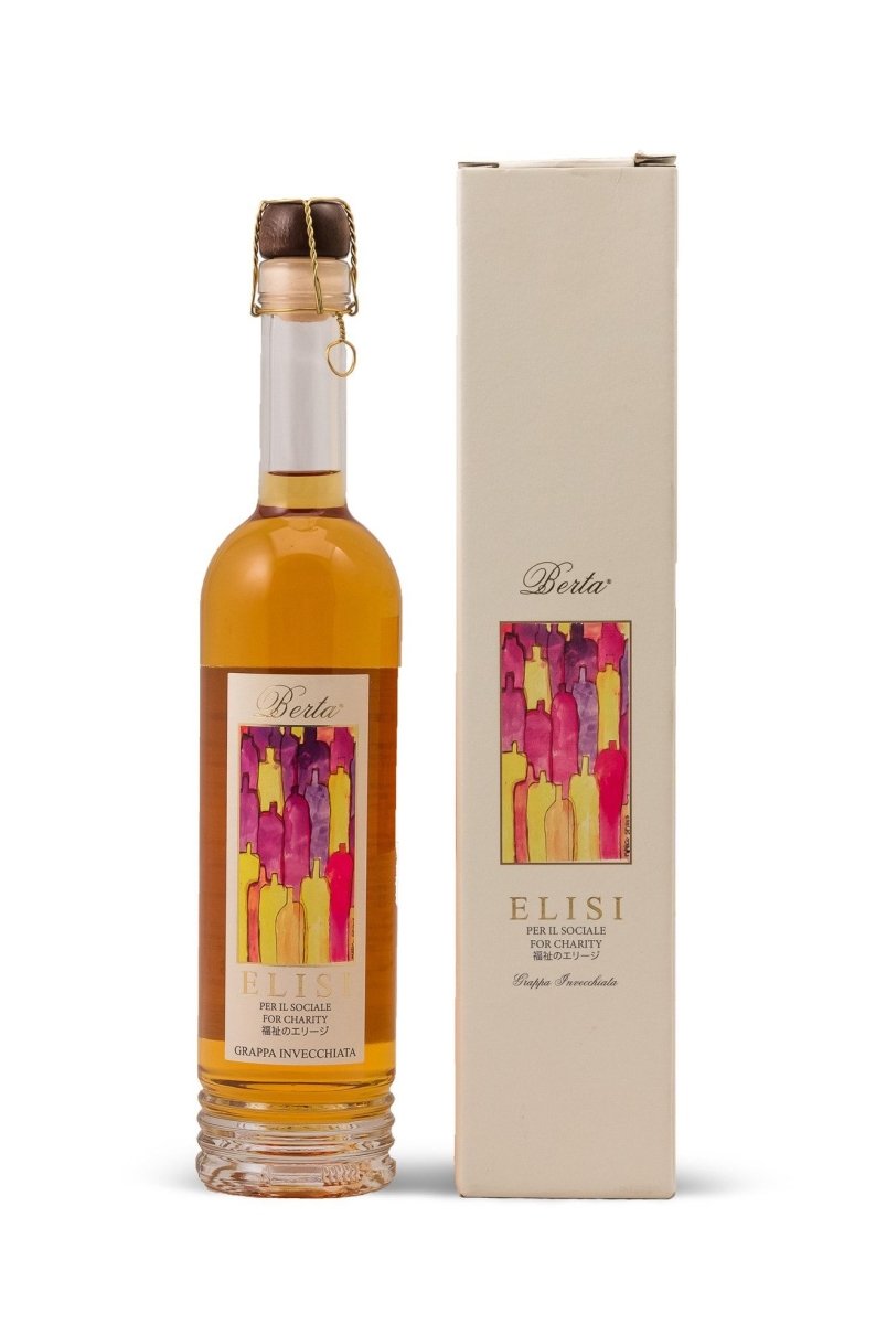 Distillerie Berta Grappa Elisi in der Geschenkverpackung Grappa